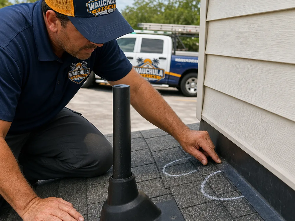 Detailed roof inspection on a Wauchula home